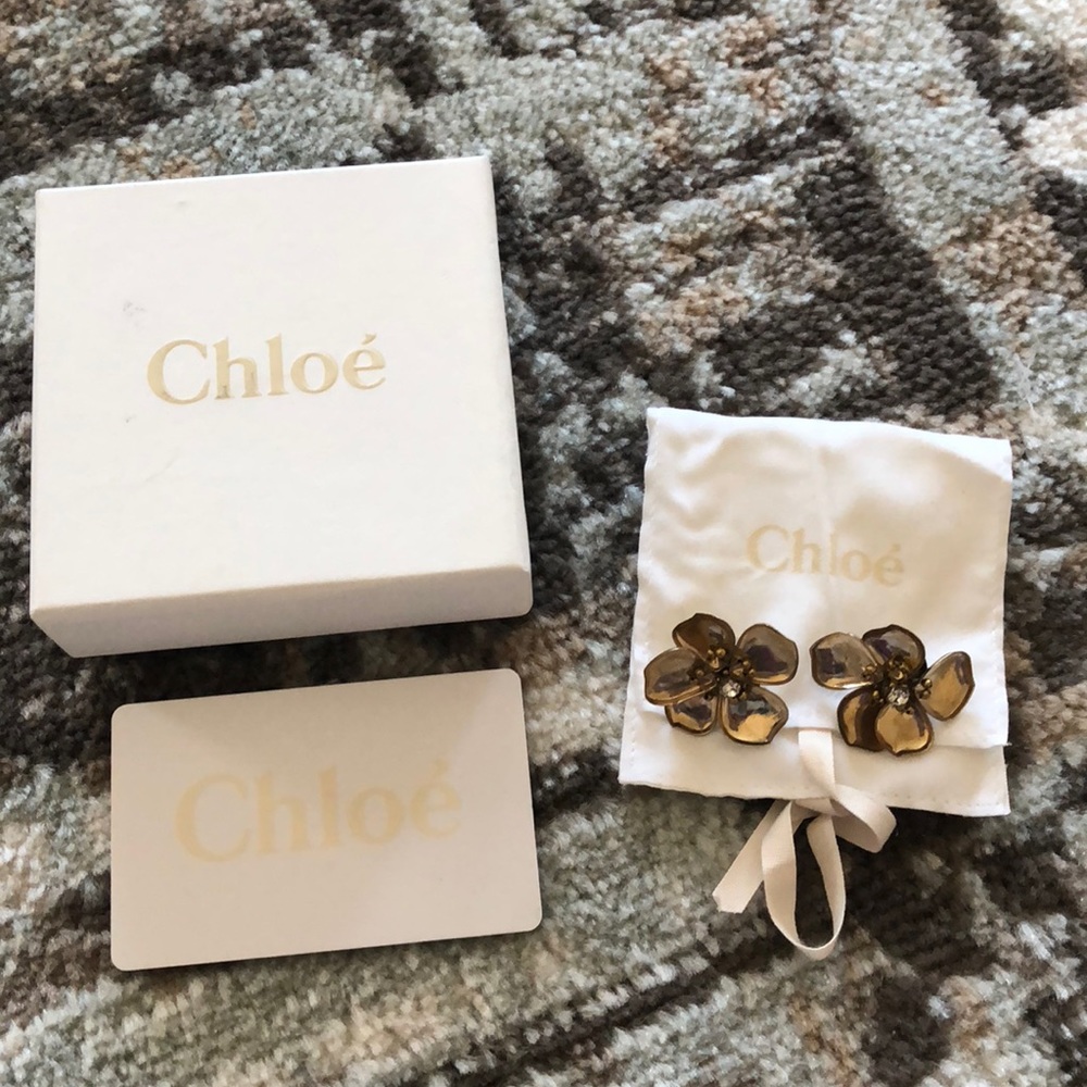 Vintage clip on Chloe flower earrings